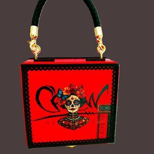 Suenos de Saundra Upcycled Collection RARE, Blackbird Crow, Cigar Box, Purse